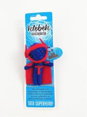 Brelok Kłębek Szczęścia - Tata Superhero!. Wydawca: Jawi. Dadada.pl Opakowanie Brelok Kłębek Szczęścia - Tata Superhero!