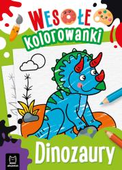 Okładka książki Dinozaury. Wesołe kolorowanki
