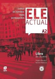 Ele Actual A2 podręcznik + 2 CD. Autor: Ramón Palencia del Burgo, Virgilio Borobio Carrera. Dadada.pl Okładka książki Ele Actual A2 podręcznik + 2 CD