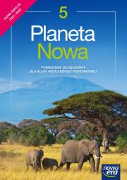 Geografia SP 5 Planeta Nowa Podr. NE 2021. Autor: Maria Marko-Worłowska. Feliks Szlajfer, Zaniewicz Zbigniew, Rachwał Tomasz. Dadada.pl Okładka książki Geografia SP 5 Planeta Nowa Podr. NE 2021