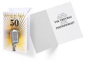 Opakowanie Karnet B6 GS-008 Urodziny 50 mikrofon