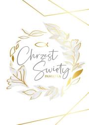 Opakowanie Karnet B6 PR-179 Chrzest złoty wianek