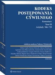 Okładka książki Kodeks postępowania cywilnego Komentarz Tom 3 Artykuły 506-729