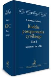 Okładka książki Kodeks postępowania cywilnego T.1 Komentarz
