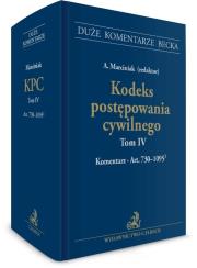 Okładka książki Kodeks postępowania cywilnego T.4 omentarz