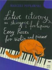 Łatwe utwory na skrzypce i fortepian. Autor: Marceli Popławski. Dadada.pl Okładka książki Łatwe utwory na skrzypce i fortepian