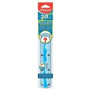 Opakowanie Linijka Flex elastyczna 20 cm niebieska gumowana