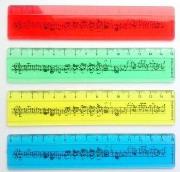 Opakowanie Linijka kolorowa w nuty - 15 cm