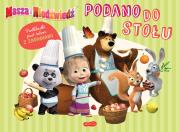 Masza i Niedźwiedź. Podano do stołu. Podkładki pod talerz z zadaniami. Autor: Opracowanie zbiorowe. Dadada.pl Okładka książki Masza i Niedźwiedź. Podano do stołu. Podkładki pod talerz z zadaniami