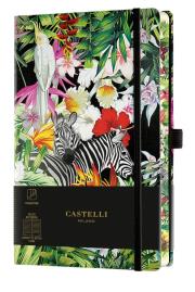 Opakowanie Notatnik 13x21cm linia Castelli Eden Zebras