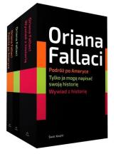 Pakiet: Wywiad z./Pozdróż po Ameryce/Tylko ja mogę. Autor: Oriana Fallaci. Dadada.pl Okładka książki Pakiet: Wywiad z./Pozdróż po Ameryce/Tylko ja mogę