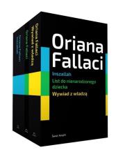Pakiet: Wywiad z władzą/Inszallah/Listy do dziecka. Autor: Oriana Fallaci. Dadada.pl Okładka książki Pakiet: Wywiad z władzą/Inszallah/Listy do dziecka