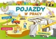 Pojazdy w pracy. Zabawiajki, ciekawostki.... Autor: Ewa Gorzkowska-Parnas. Dadada.pl Okładka książki Pojazdy w pracy. Zabawiajki, ciekawostki...