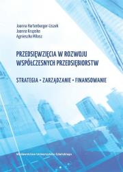 Przedsięwzięcia w rozwoju współczesnych... Autor: Hartenberger-Liszek Joanna, Krupska Joanna. Dadada.pl Okładka książki Przedsięwzięcia w rozwoju współczesnych..