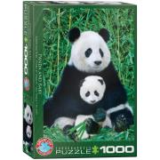 Opakowanie Puzzle 1000 Panda i dziecko 6000-0173
