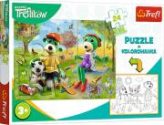 Puzzle 24 + kolorowanka Rodzina Treflików TREFL. Wydawca: Trefl. Dadada.pl Opakowanie Puzzle 24 + kolorowanka Rodzina Treflików TREFL
