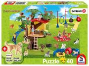 Opakowanie Puzzle 40 Schleich Szczęśliwe psy