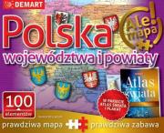 Opakowanie Puzzle Polska-województwa i powiaty+atlas i plakat