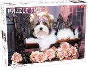 Opakowanie Puzzle Yorkshire Terrier with Roses 500