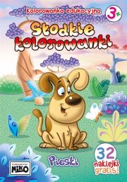 Słodkie kolorowanki. Pieski. Autor: Wydawnictwo NIKO. Dadada.pl Okładka książki Słodkie kolorowanki. Pieski