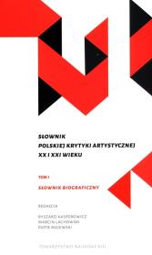 Okładka książki Słownik polskiej krytyki artystycznej XX i XXI wieku, T. I-II