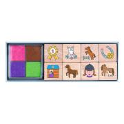 Opakowanie Stempelki Drewniane - Konie - Wyścigi