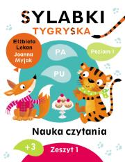 Okładka książki Sylabki Tygryska. Nauka czytania zeszyt 1
