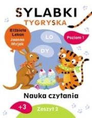 Okładka książki Sylabki Tygryska. Nauka czytania zeszyt 2