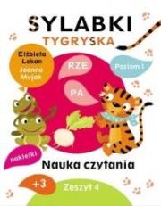 Okładka książki Sylabki Tygryska. Nauka czytania zeszyt 4