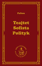 Teajtet Sofista Polityk. Autor: Platon. Dadada.pl Okładka książki Teajtet Sofista Polityk