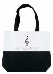 Opakowanie Torba czarno-biała - All I Need Is Music, klucz...