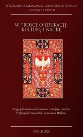 W trosce o edukację, kulturę i naukę. Autor: praca zbiorowa. Dadada.pl Okładka książki W trosce o edukację, kulturę i naukę