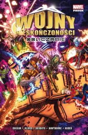 Wojny nieskończoności. Odliczanie. Autor: Gerry Duggan, Michael Allred, Mike Deodato Jr.. Dadada.pl Okładka książki Wojny nieskończoności. Odliczanie