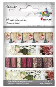Opakowanie Wstążki rypsowe 16mm x 1m mix 4szt
