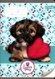 Opakowanie Zeszyt A5 w trzy linie kolorowe 16 kartek Sweet Pets