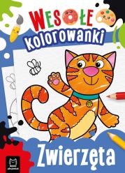 Okładka książki Zwierzęta. Wesołe kolorowanki