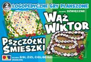2 gry Wąż Wiktor/Pszczółki Śmieszki. Wydawca: KOMLOGO. Dadada.pl Opakowanie 2 gry Wąż Wiktor/Pszczółki Śmieszki