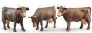 Opakowanie Figurka krowy brązowej w trzech pozach