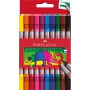 Opakowanie Flamastry dwustronne 10 kolorów FABER CASTELL