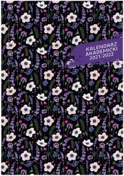 Okładka książki Kalendarz 2021/2022 akademicki A5 tygodniowy PCV bezbarwny kwiaty
