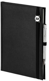 Opakowanie Kalendarz 2022 A5 Dzienny Cross z gumką czarny