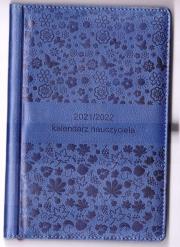 Okładka książki Kalendarz nauczyciela 2021/2022 niebieski filigr.
