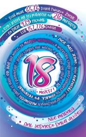 Opakowanie Kartka okolicznościowa Urodziny 18 ST06