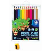 Opakowanie Kredki ołówkowe Pixel One 12 kolorów + temperówka