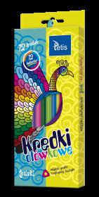 Opakowanie Kredki ołówkowe Tetis trójkątne 12 kolorów