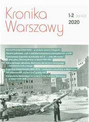 Okładka książki Kronika Warszawy 1-2 (161-162)/2020