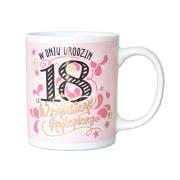 Opakowanie Kubek Q 769 Urodziny 18 różowe