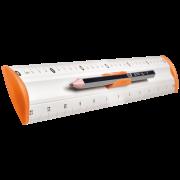 Okładka książki Linijka aluminiowa Tetis 30 cm pomarańczowa (BL040-PC)