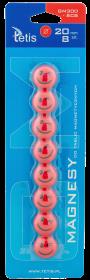 Opakowanie Magnesy do tablic 20mm/8 uśmiech czerwone