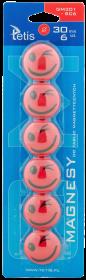 Opakowanie Magnesy do tablic 30mm/6 uśmiech czerwone